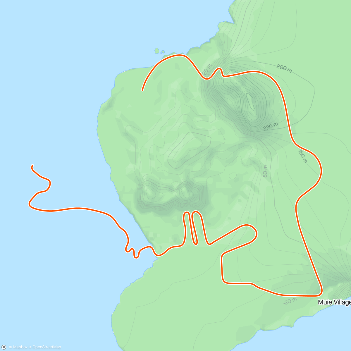 Mapa de la actividad, Zwift - Volcano Climb in Watopia