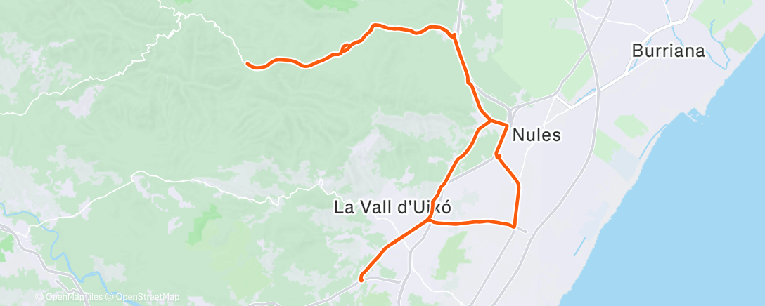 Карта физической активности (Vuelta ciclista por la tarde)