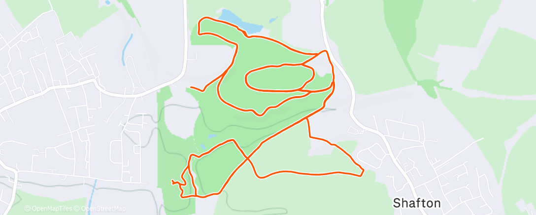 Map of the activity, Afternoon Trail Run