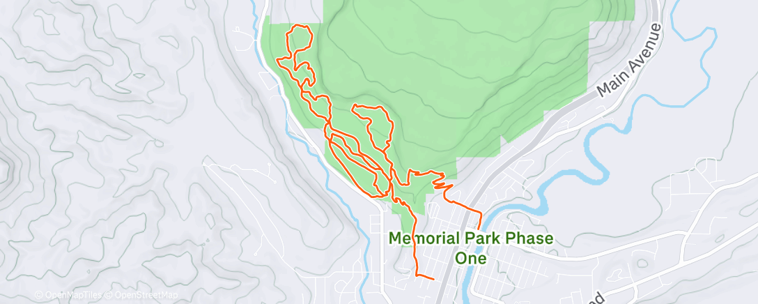 Map of the activity, Lunch Run
