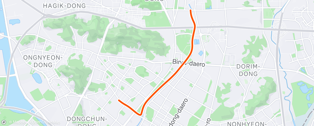 Map of the activity, Afternoon Ride