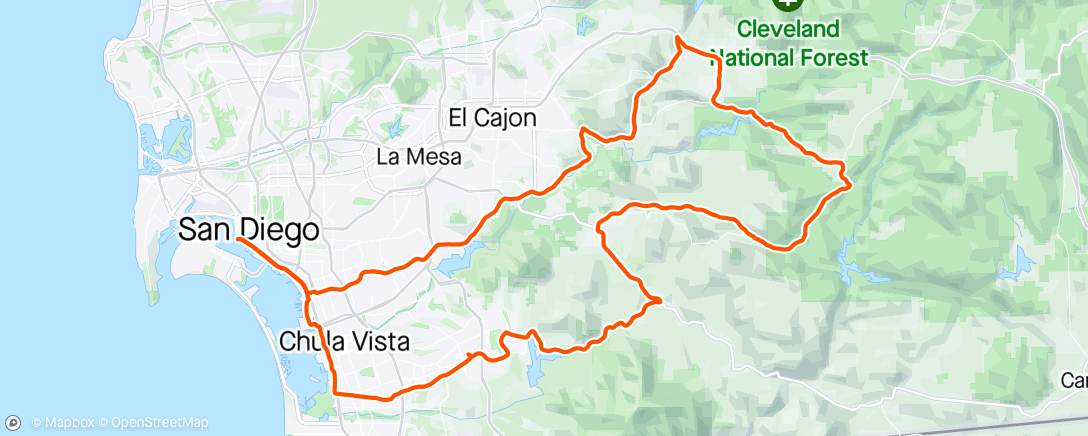 Map of the activity, Gran Fondo San Diego 2024