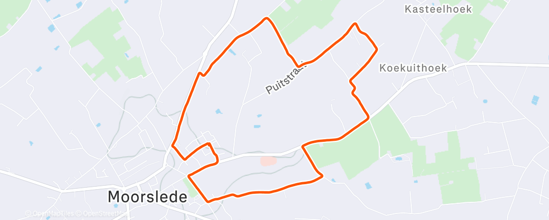 Map of the activity, Morning Run