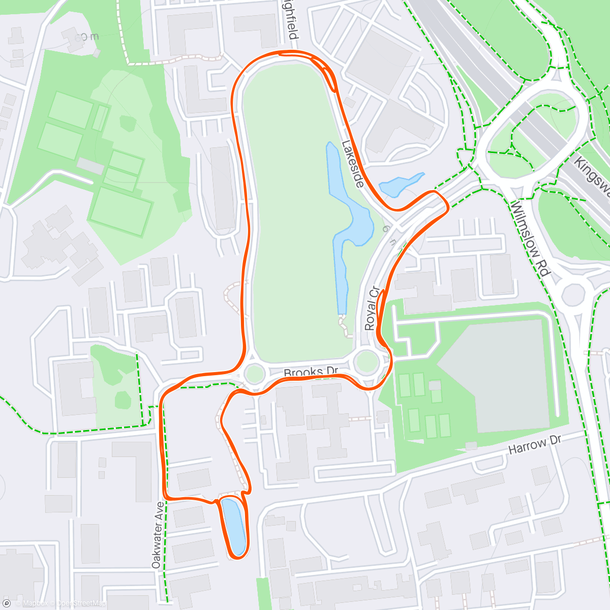 Map of the activity, DL Run Club