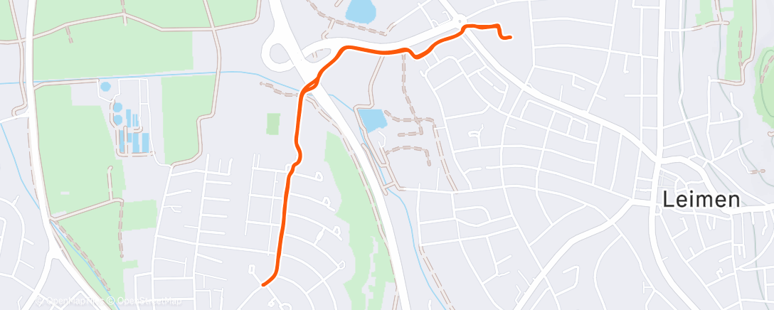 Map of the activity, Evening Ride