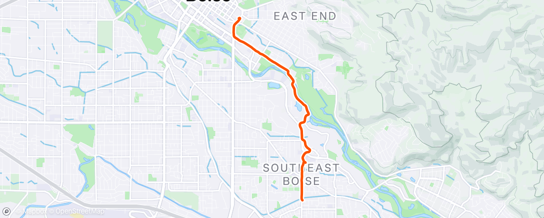 Map of the activity, Afternoon Hike