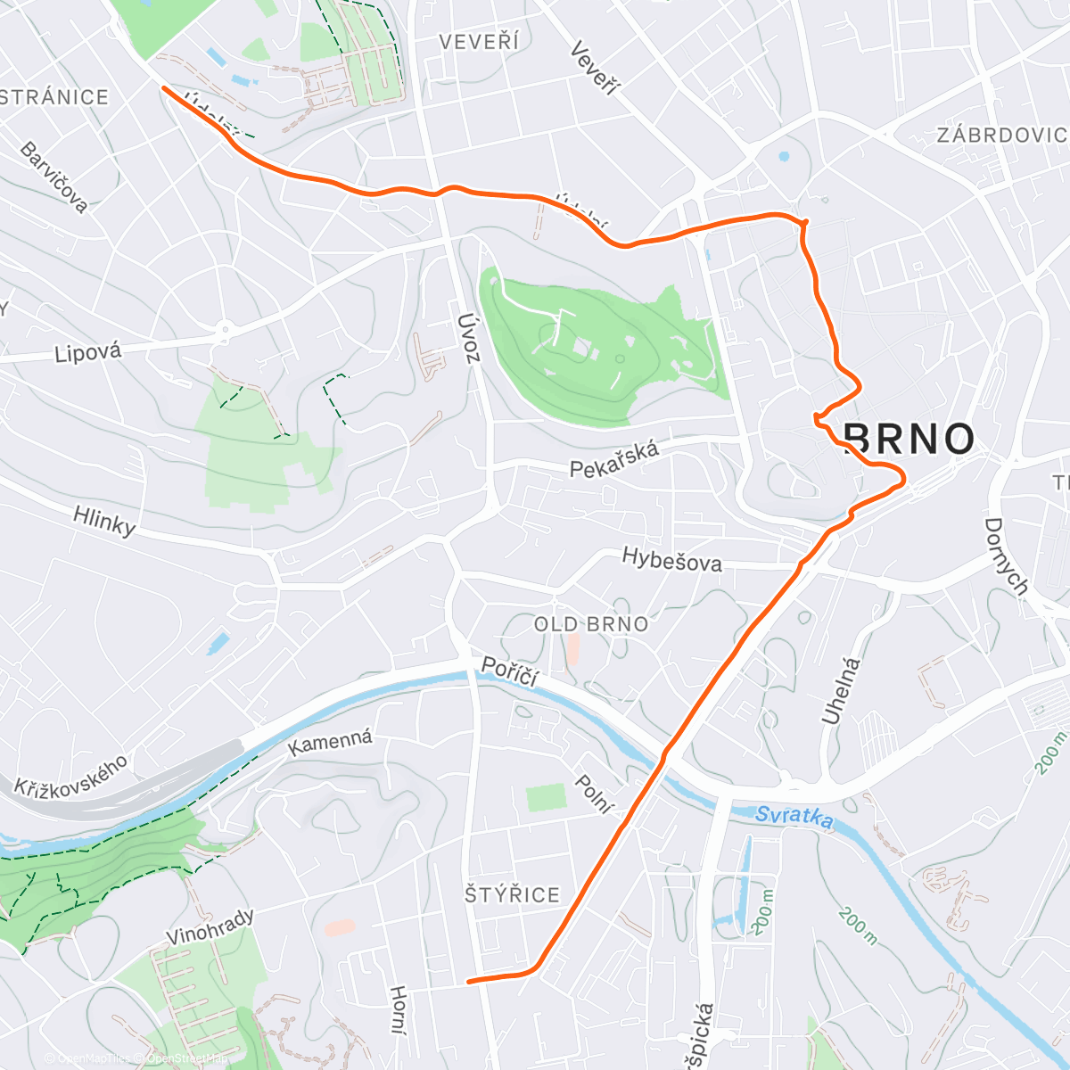 Map of the activity, Afternoon Walk