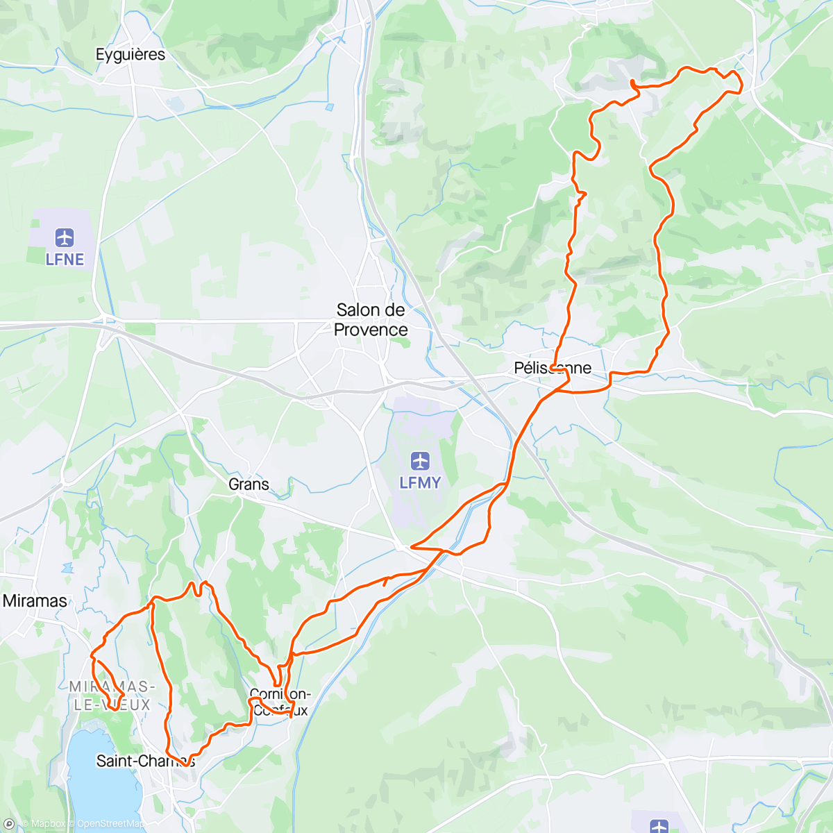 Map of the activity, Vélo route avec José Sergio et Jean-Paul