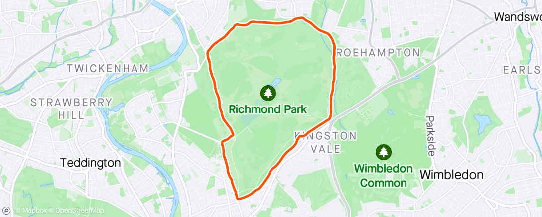 Carte de l'activité Richmond Park Morning Run