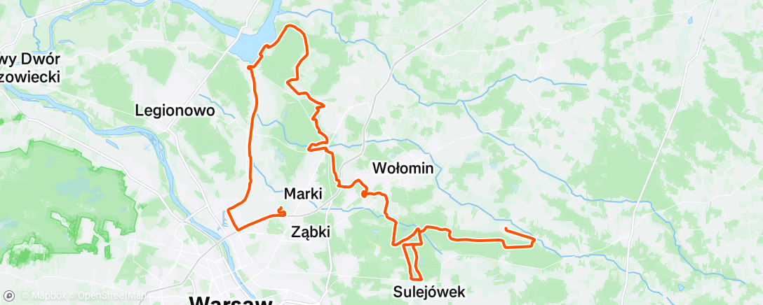 Map of the activity, Ride