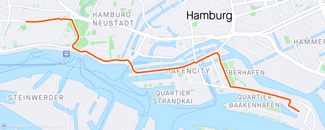 Map of the activity, Abendradfahrt Hamburg ⛅