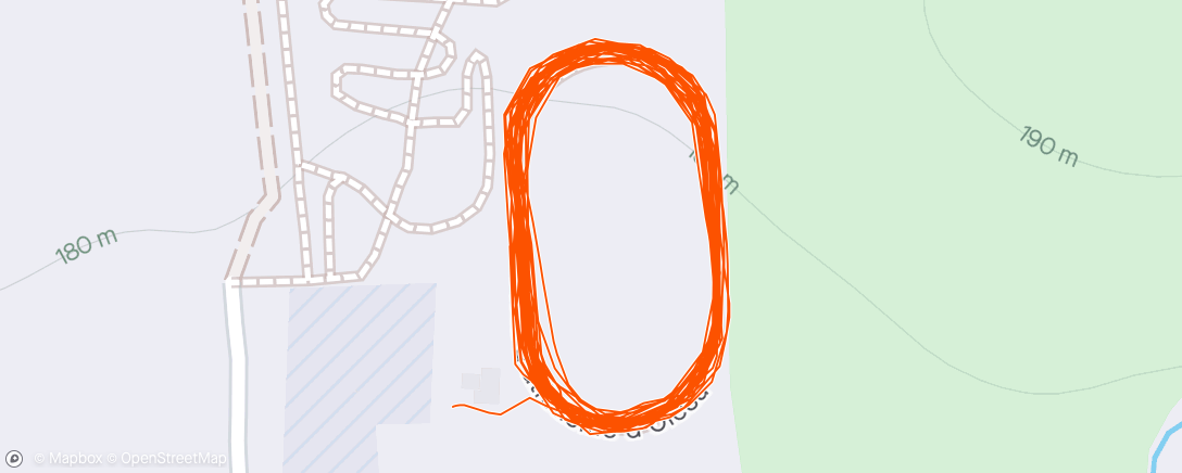Map of the activity, 3x8’ Run