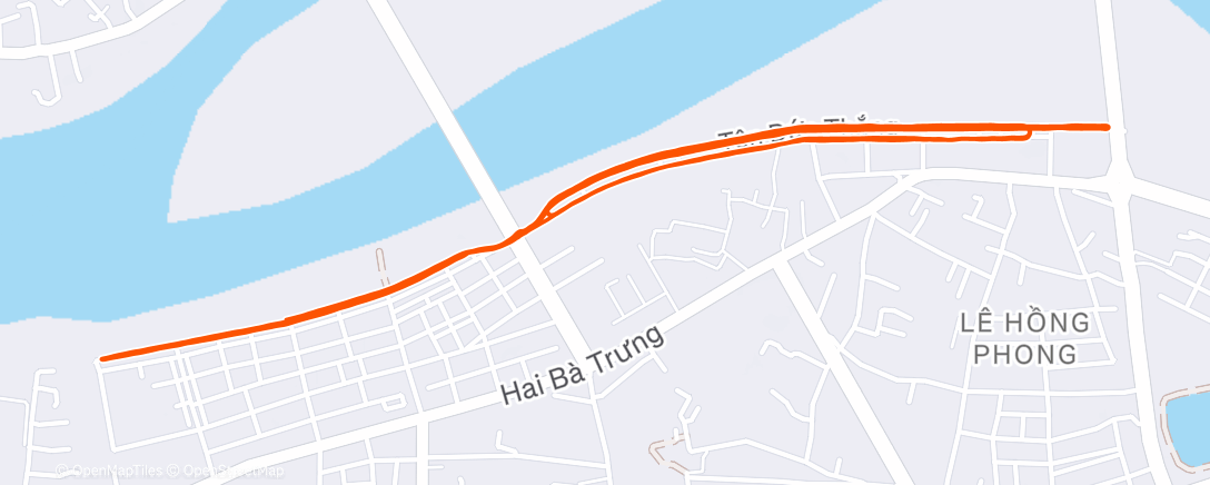 Map of the activity, Morning Run