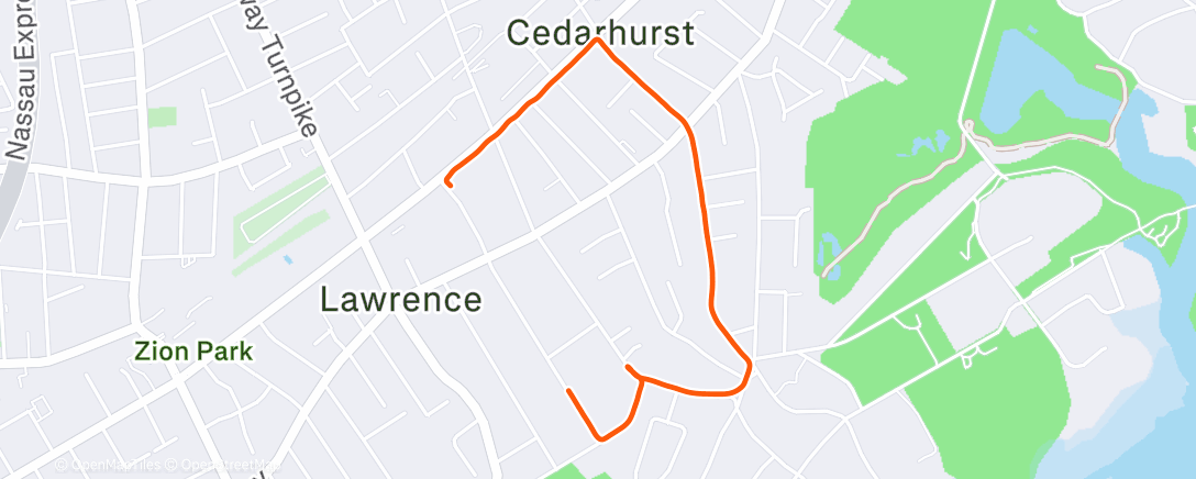 Map of the activity, Morning Run