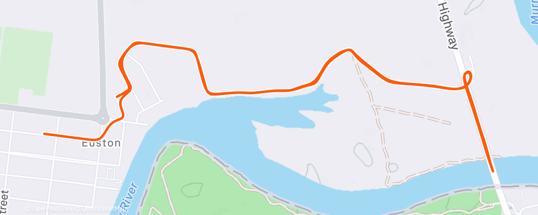 Map of the activity, Morning Run