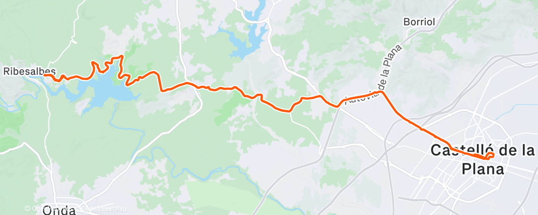 Map of the activity, Lunch Ride