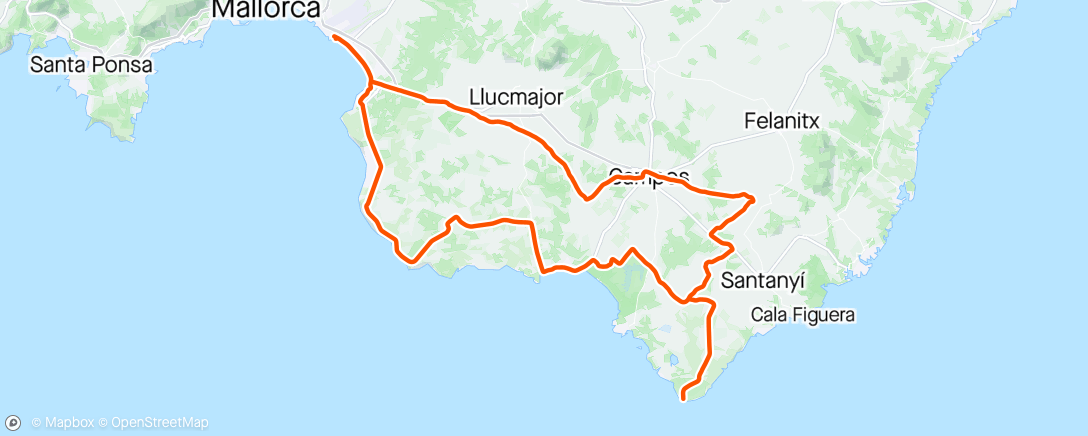 Map of the activity, Cap de ses Salinas