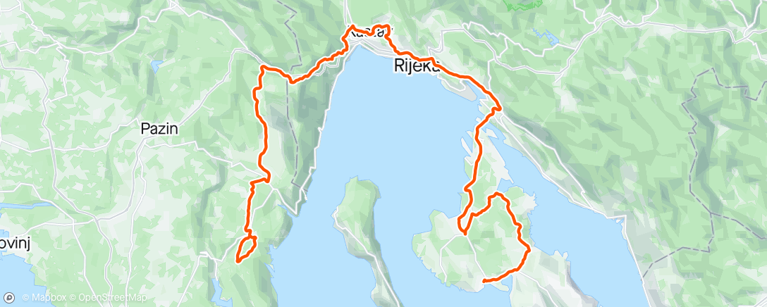 Map of the activity, Afternoon Ride