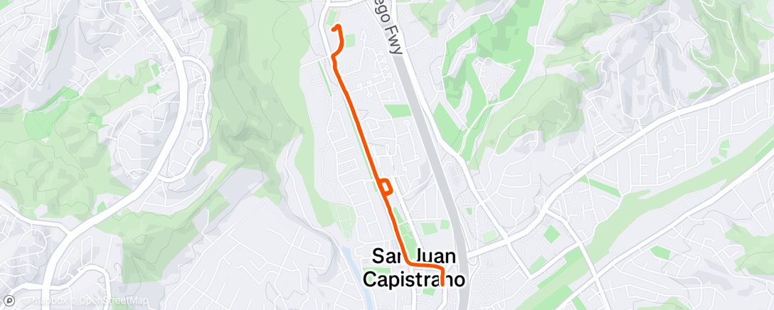 Map of the activity, Mission San Juan Capistrano Historic Run