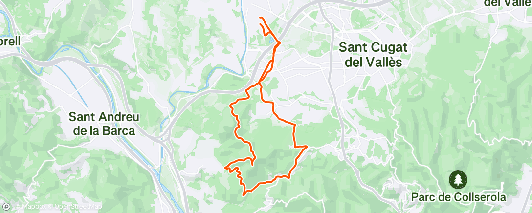 活动地图，Bicicleta de montaña a la hora del almuerzo