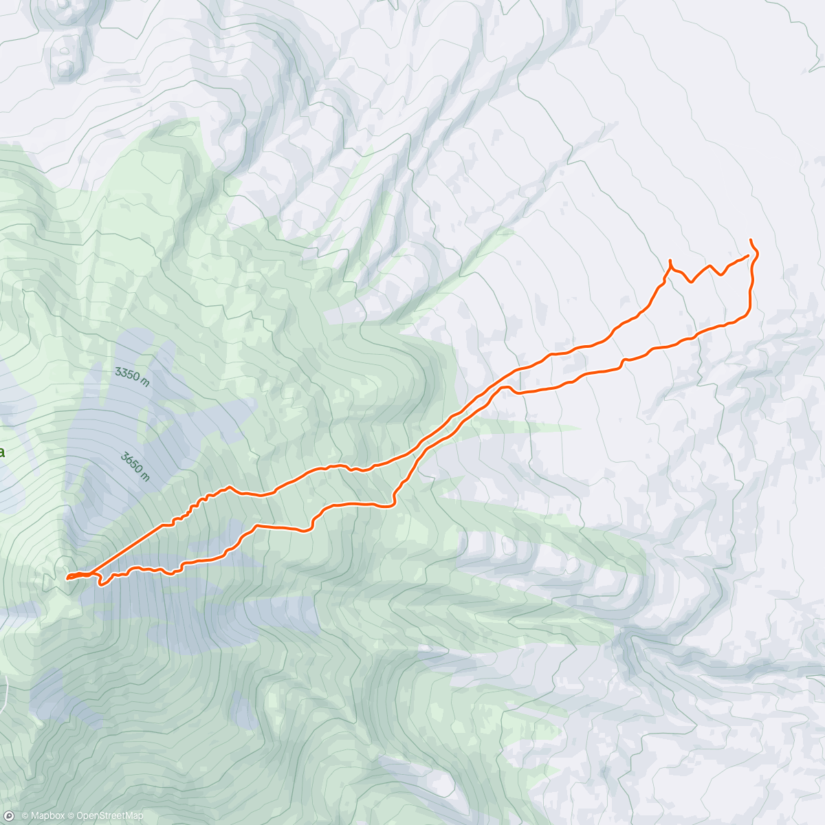 Map of the activity, Mt Shasta