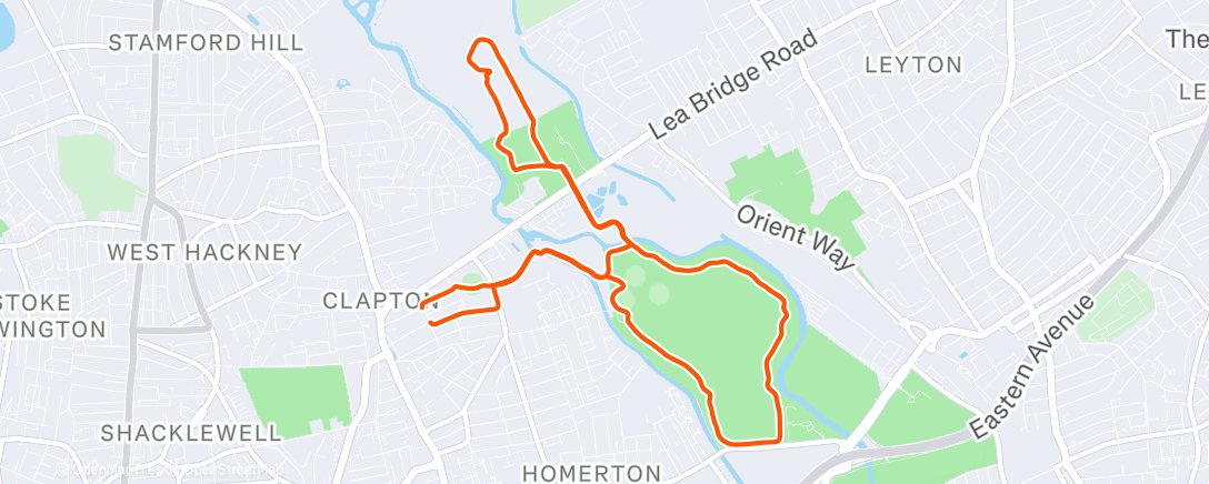 Map of the activity, Lunch Ride