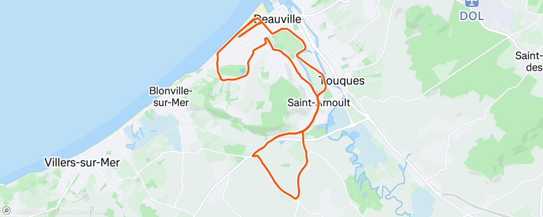 Map of the activity, Marathon Deauville