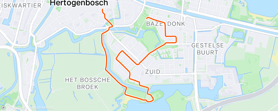 Map of the activity, Vestingloop Den Bosch 🏆