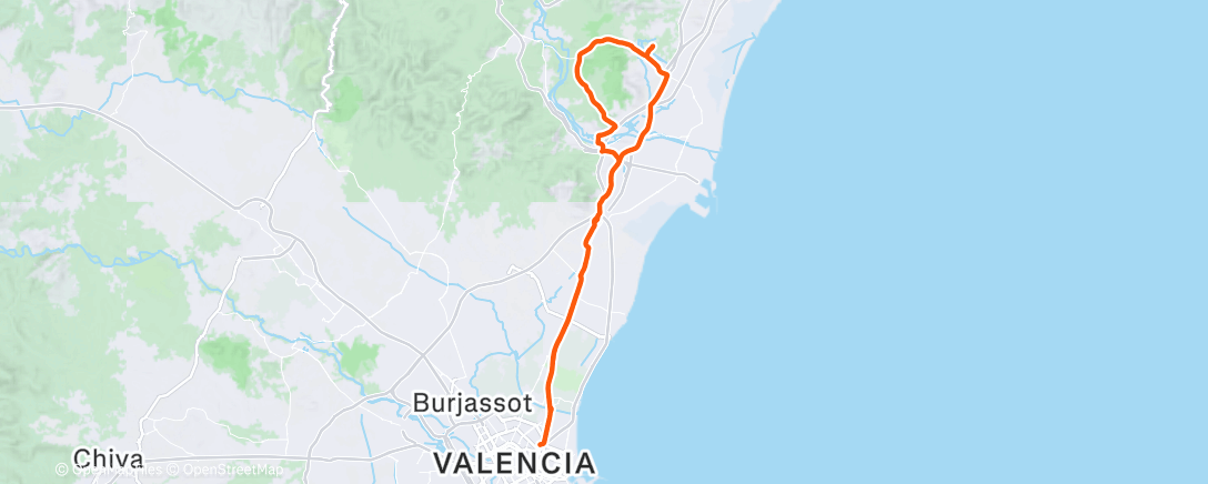 Map of the activity, V-Sagunto-   Puçol- V La Watia  46.7