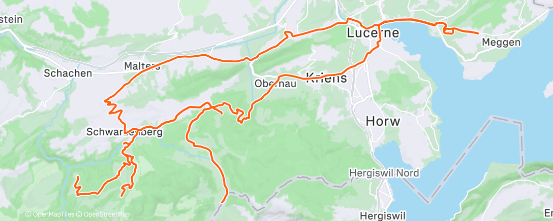 Map of the activity, Staying high, to avoid the rain