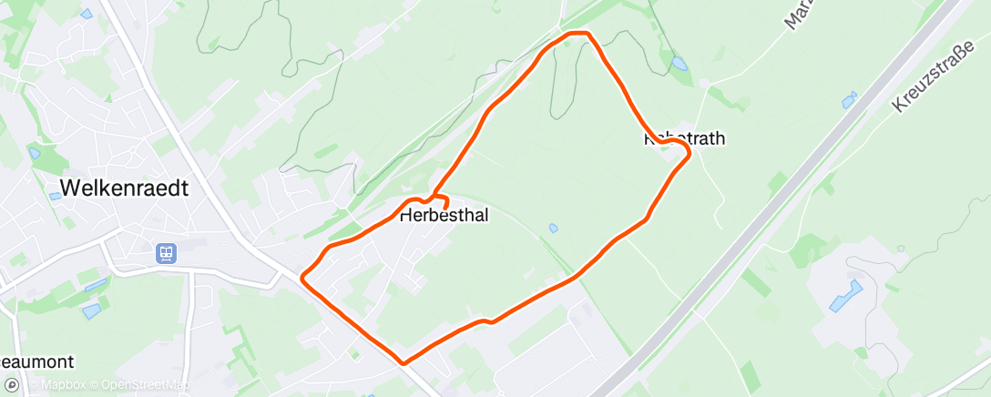 Map of the activity, Course à pied de nuit