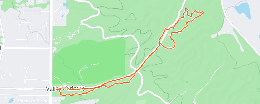 Map of the activity, Brecksville Reservation with Kate