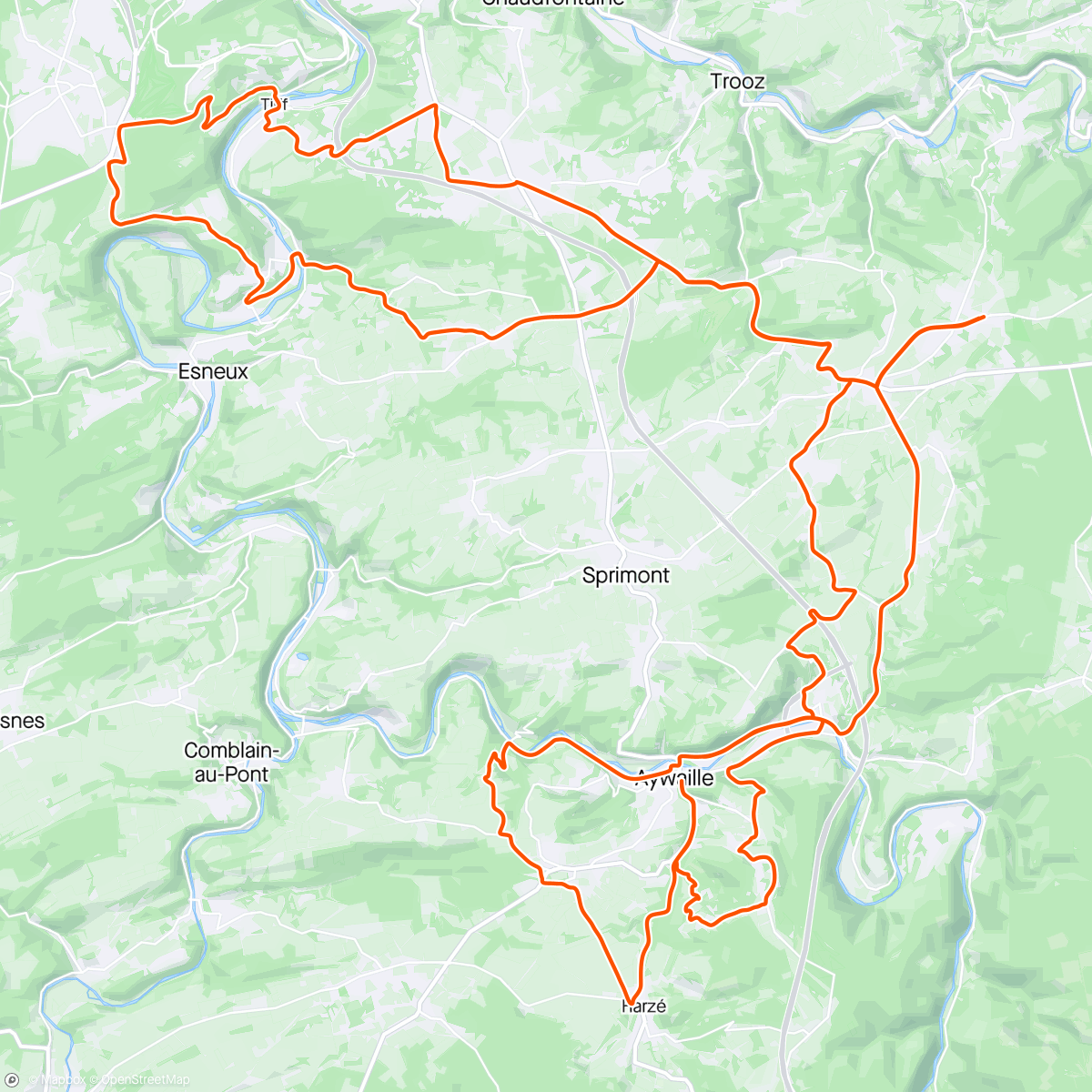 Map of the activity, Smakebit av Liege-Bastogne-Liege
