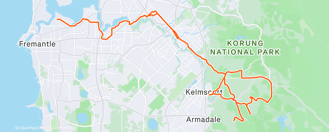 Map of the activity, Morning Ride