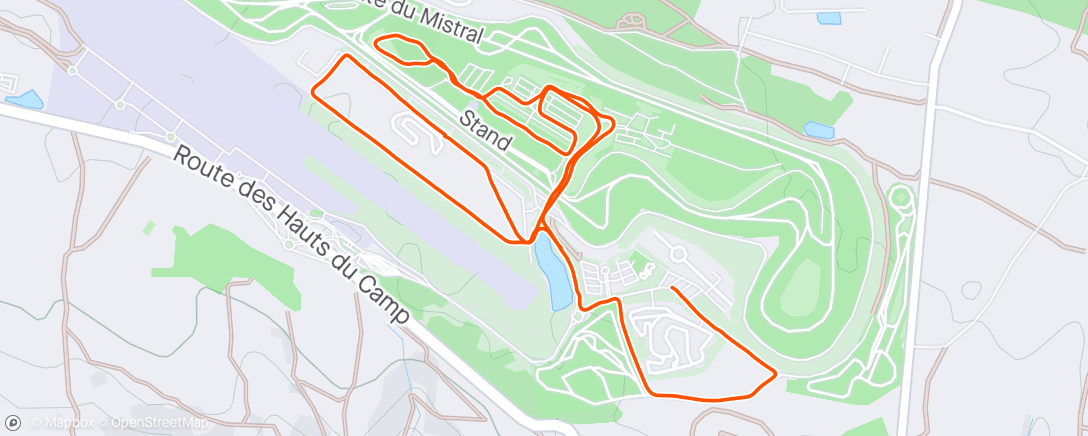 Map of the activity, Footing au circuit