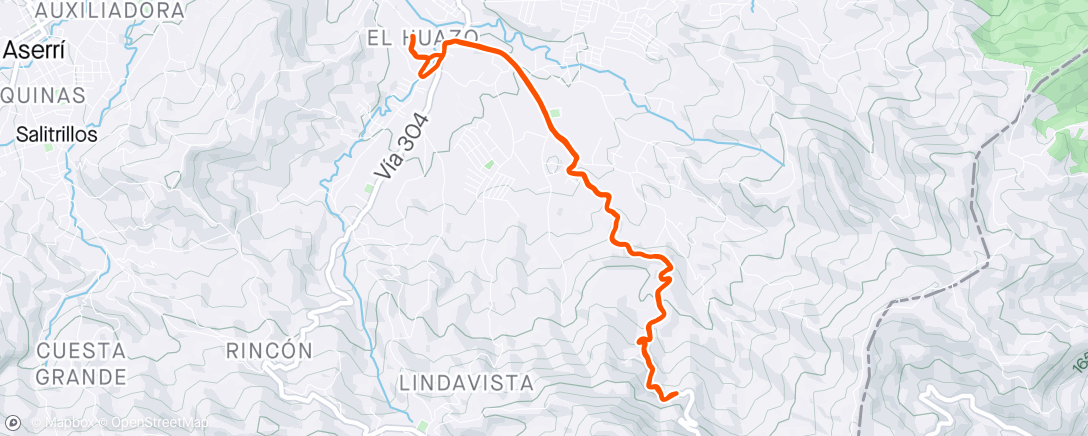 Map of the activity, Vuelta ciclística a la hora del almuerzo