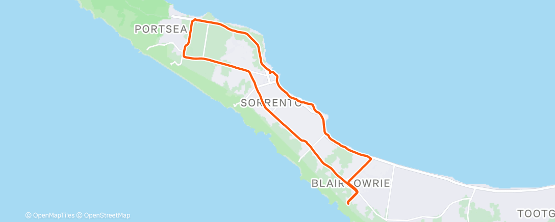 Map of the activity, Morning Run