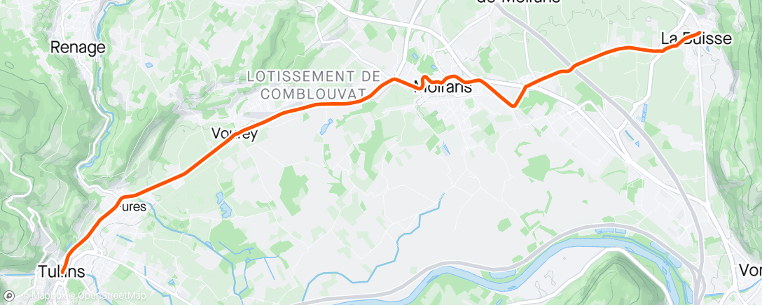 Map of the activity, Sortie vélo dans l'après-midi