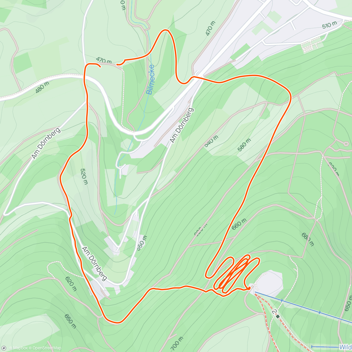 Mapa da atividade, Hike & Fly Stüppel
