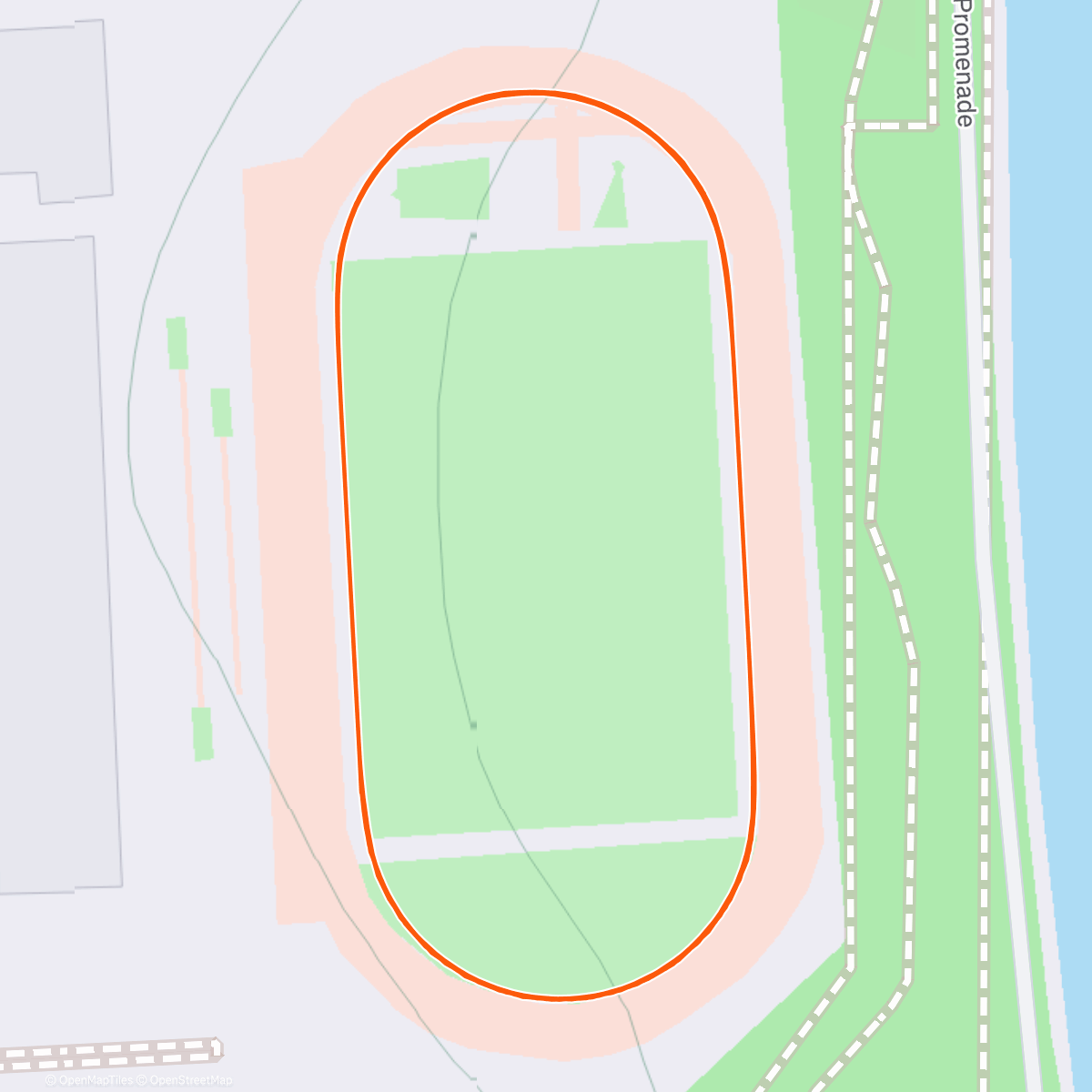 Map of the activity, Evening Run