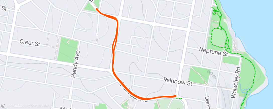 Map of the activity, Morning Run