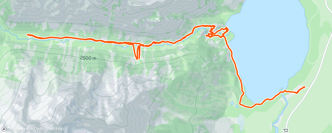 Map of the activity, Jenny Lake to Cascade canyon hike
