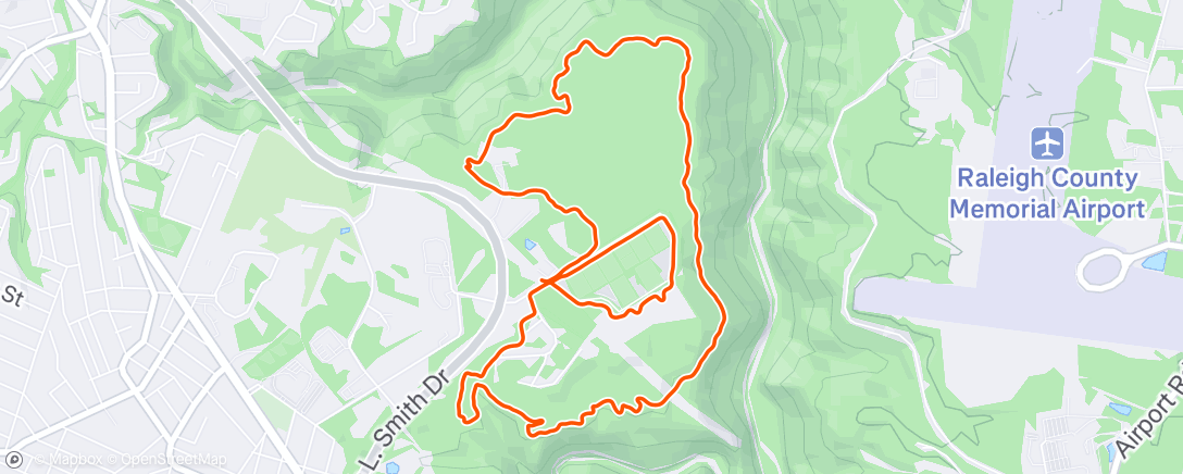 Map of the activity, Evening Trail Run