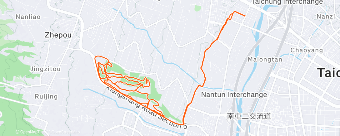 Map of the activity, Afternoon Mountain Bike Ride