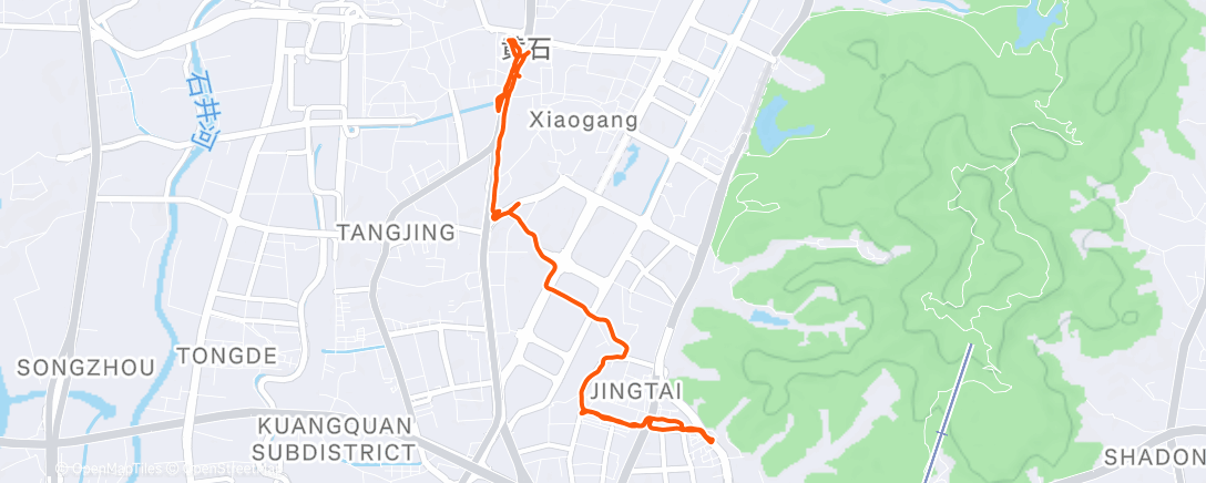 Map of the activity, Дневная прогулка