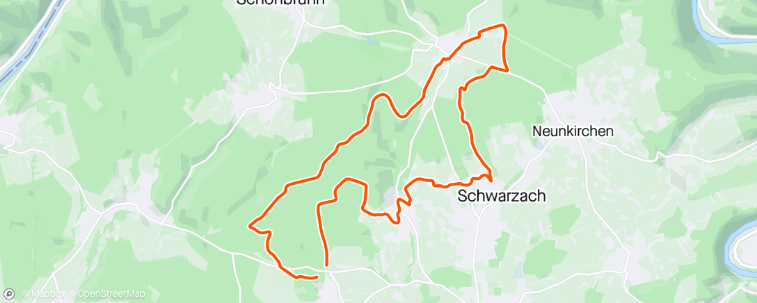 Mapa da atividade, Mountainbike-Fahrt am Nachmittag