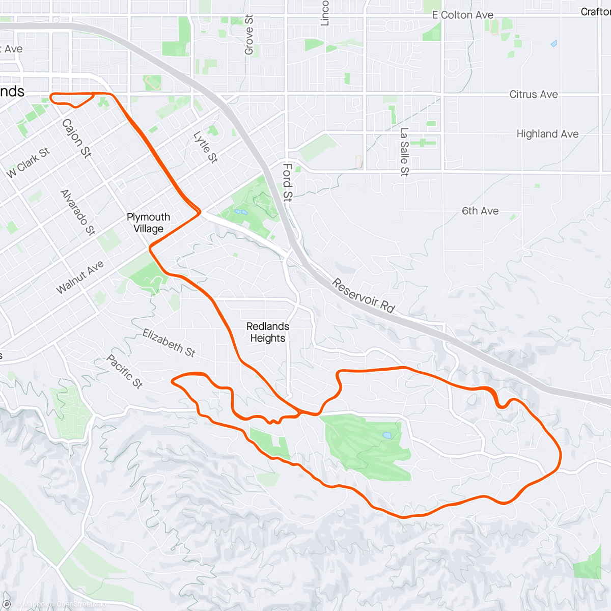 Map of the activity, Redlands stage 5