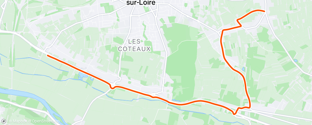 Map of the activity, Course à pied le matin