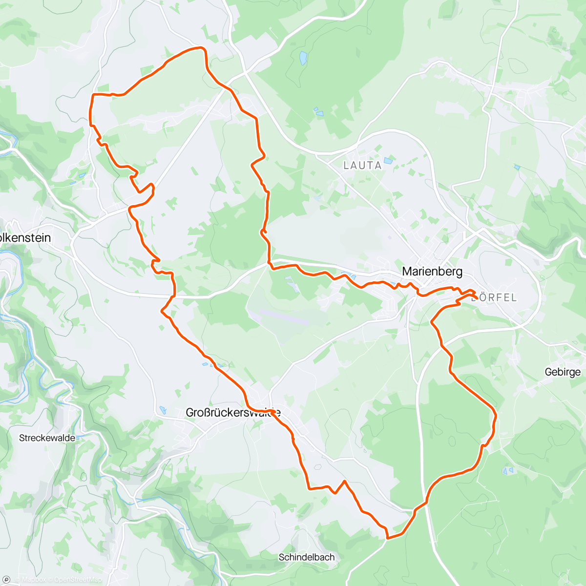 Map of the activity, Mittwochsrunde 25.04.24, April-Wetter-Extrem-Tour