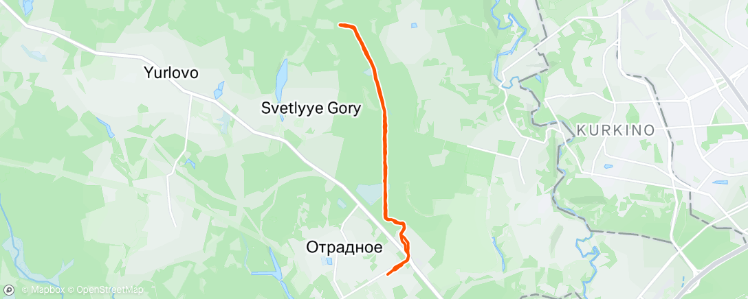 Map of the activity, Утренний забег